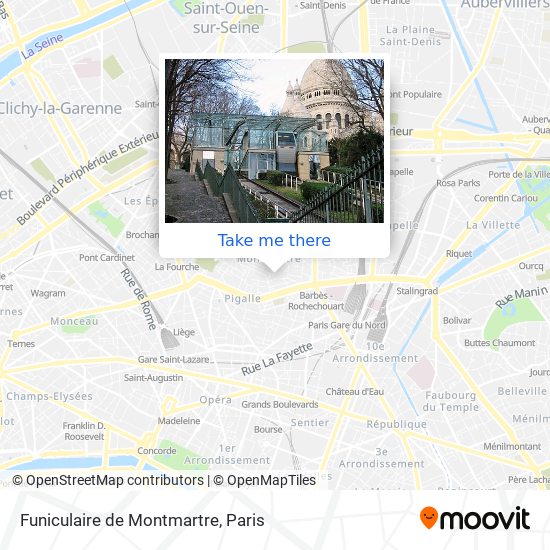 Funiculaire de Montmartre map