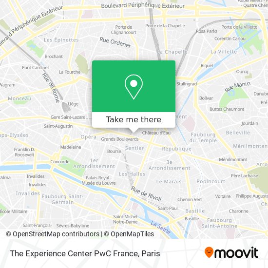 Mapa The Experience Center PwC France