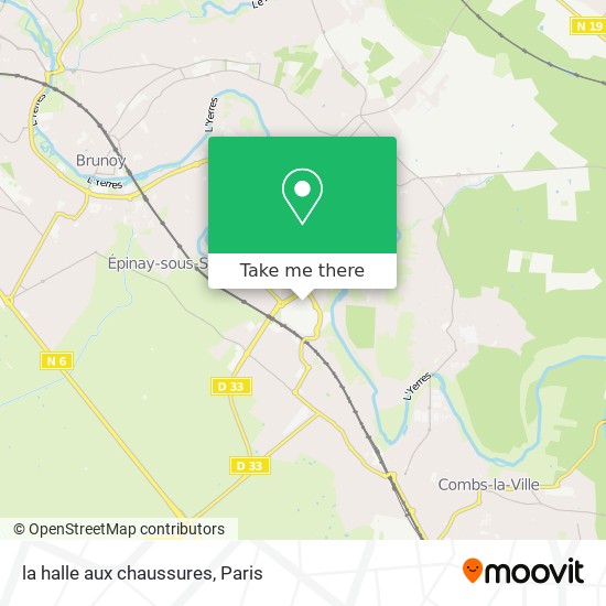 Mapa la halle aux chaussures