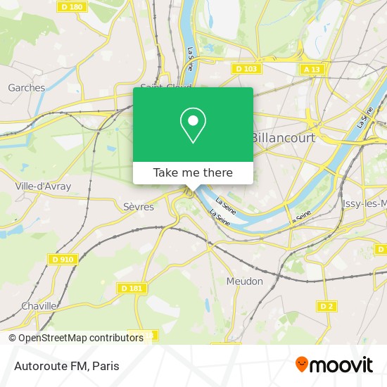 Autoroute FM map