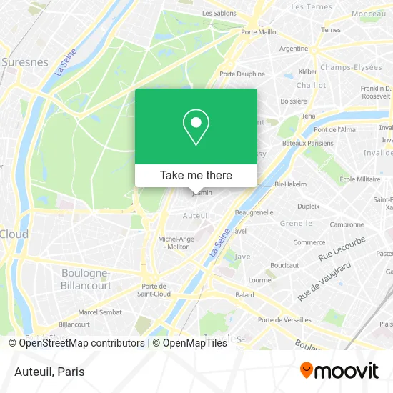 Auteuil map