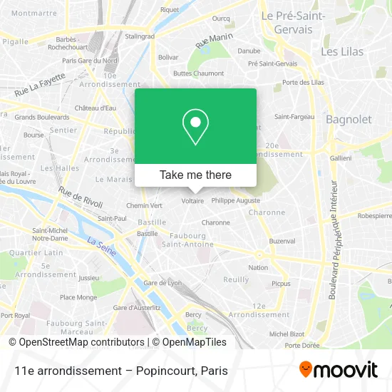 11e arrondissement – Popincourt map
