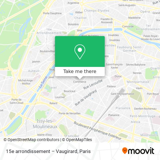 15e arrondissement – Vaugirard map