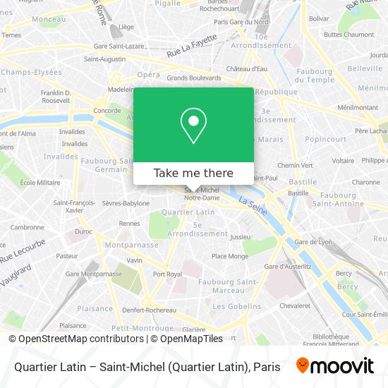 Mapa Quartier Latin – Saint-Michel