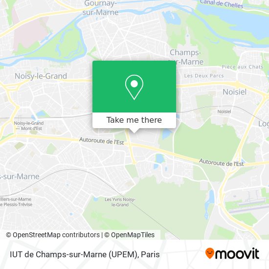 Mapa IUT de Champs-sur-Marne (UPEM)