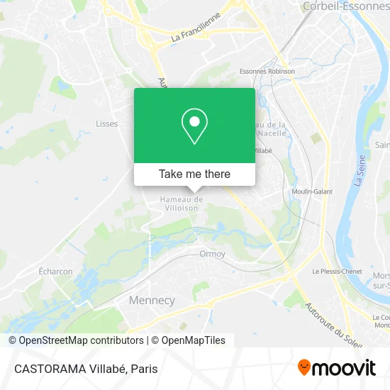 CASTORAMA Villabé map