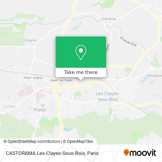 Mapa CASTORAMA Les-Clayes-Sous-Bois