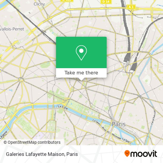 Mapa Galeries Lafayette Maison