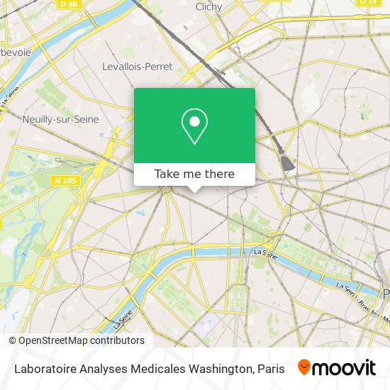Laboratoire Analyses Medicales Washington map