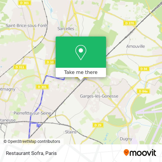 Restaurant Sofra map