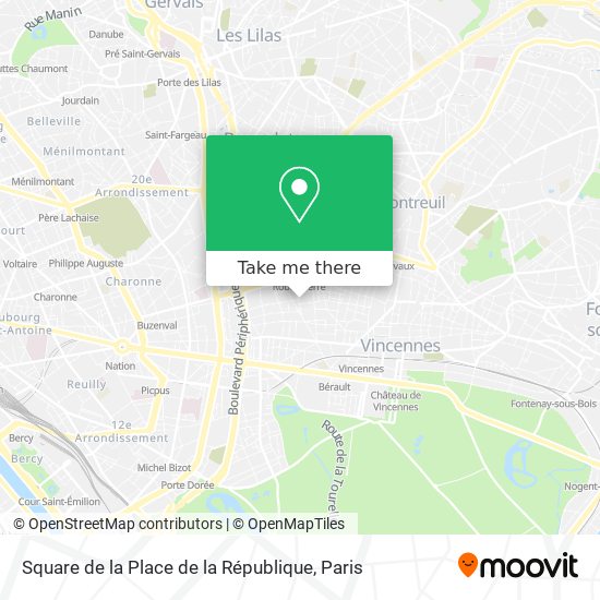 Square de la Place de la République map