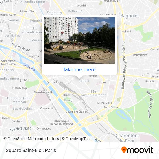 Mapa Square Saint-Éloi