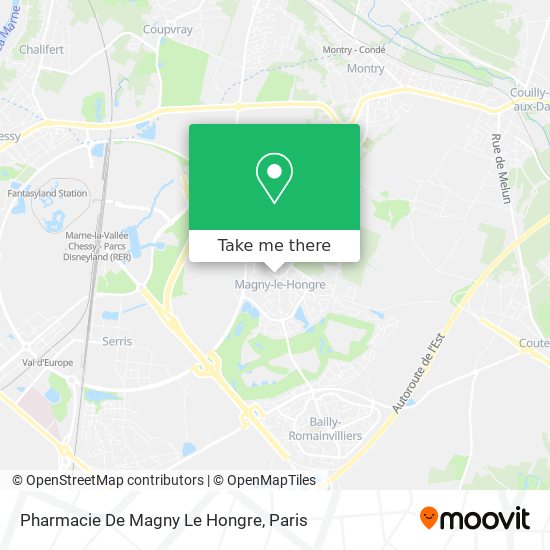 Mapa Pharmacie De Magny Le Hongre