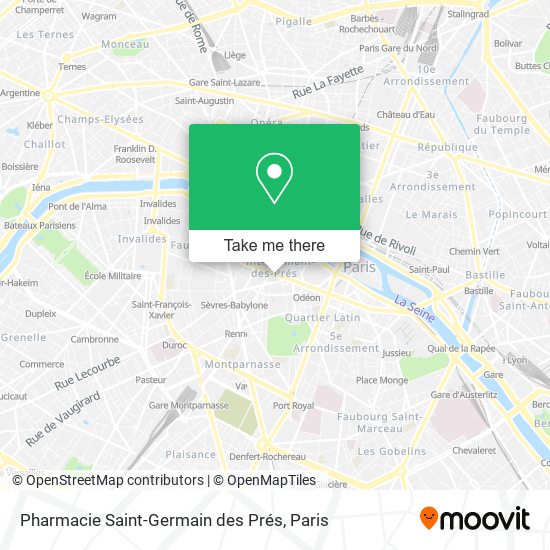 Mapa Pharmacie Saint-Germain des Prés