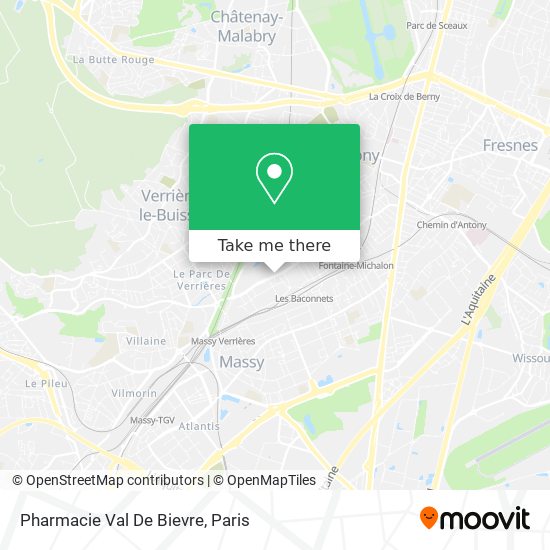 Mapa Pharmacie Val De Bievre