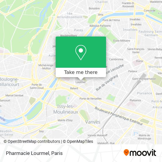 Mapa Pharmacie Lourmel