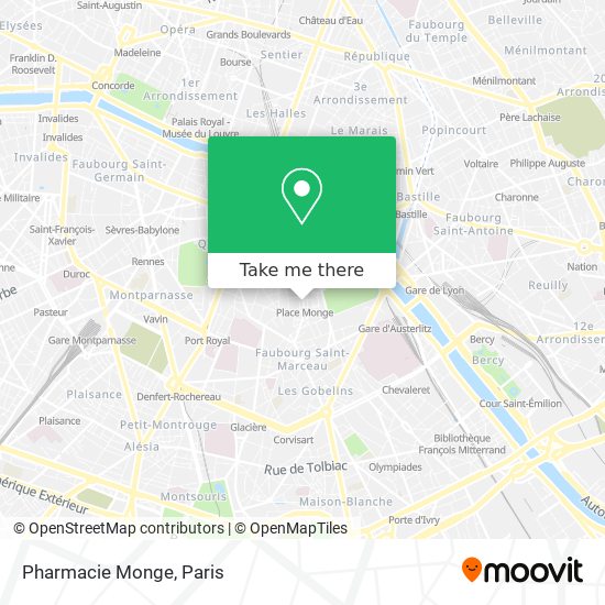 Mapa Pharmacie Monge