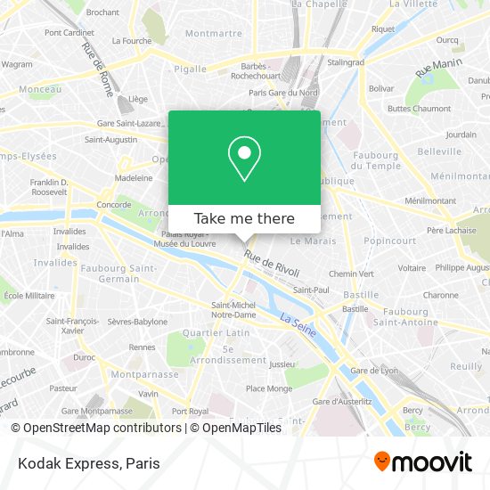 Kodak Express map