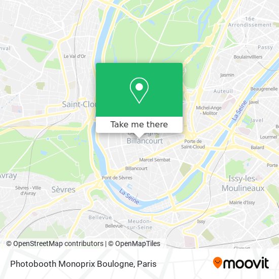Mapa Photobooth Monoprix Boulogne