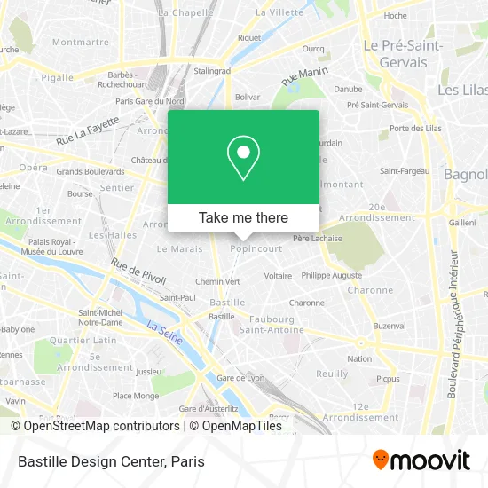 Bastille Design Center map