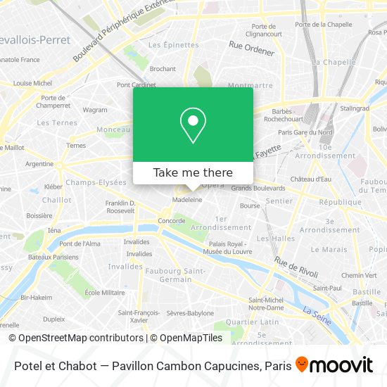 Mapa Potel et Chabot — Pavillon Cambon Capucines