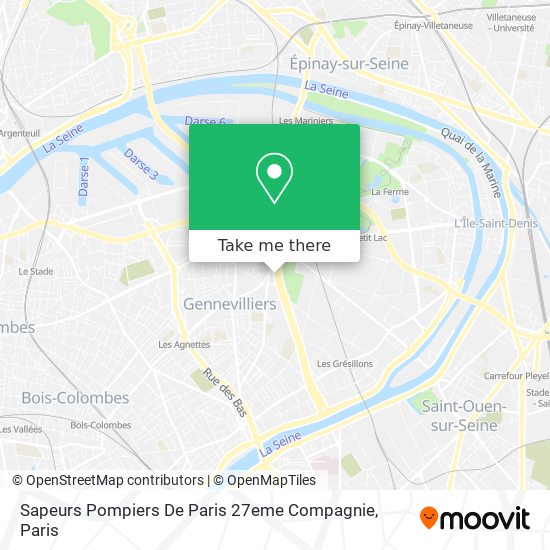 Mapa Sapeurs Pompiers De Paris 27eme Compagnie