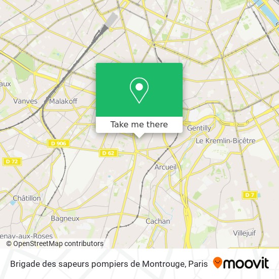 Brigade des sapeurs pompiers de Montrouge map
