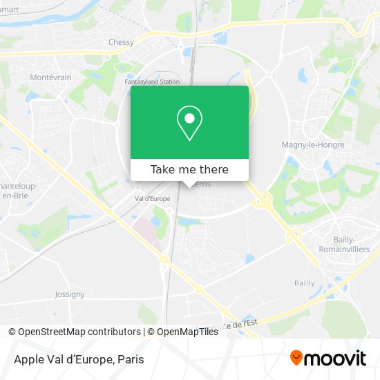 Apple Val d’Europe map