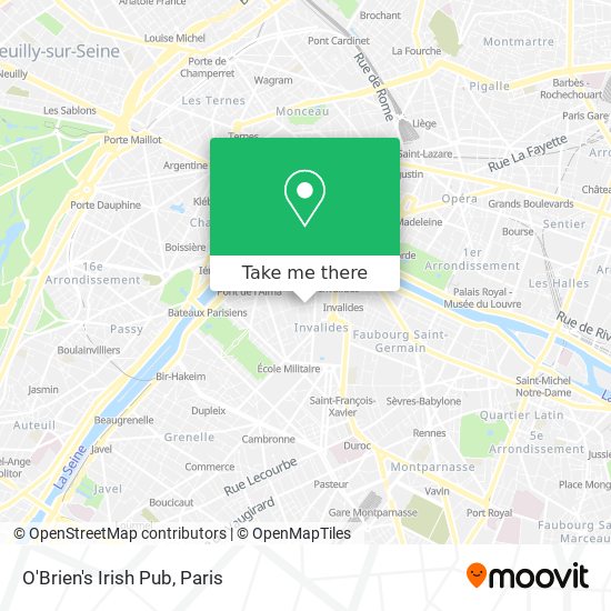 O'Brien's Irish Pub map