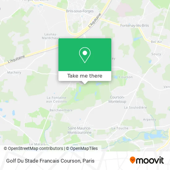 Golf Du Stade Francais Courson map