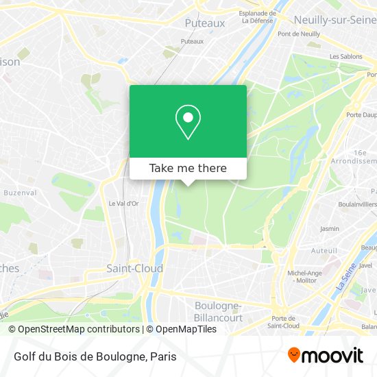 Mapa Golf du Bois de Boulogne