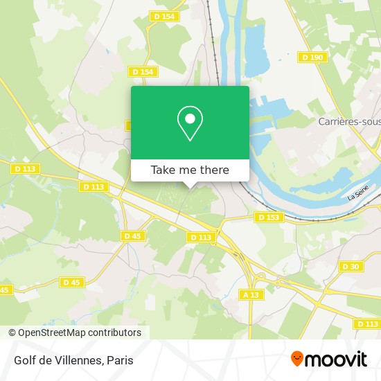 Mapa Golf de Villennes