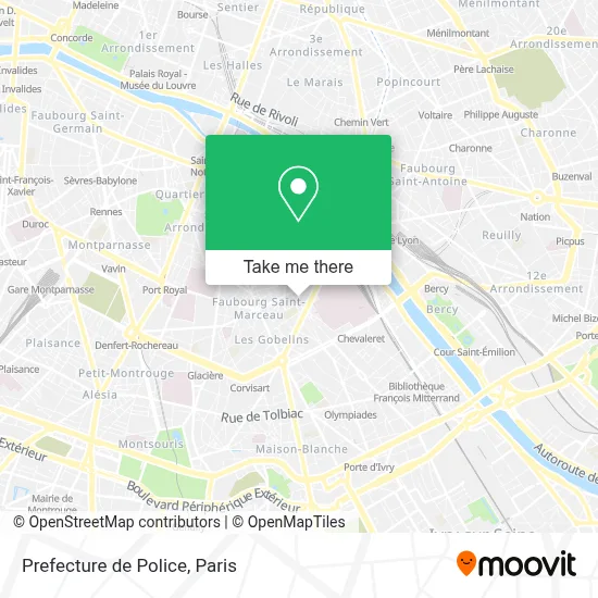 Prefecture de Police map