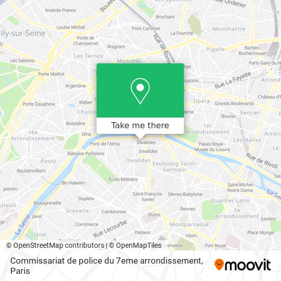 Commissariat de police du 7eme arrondissement map