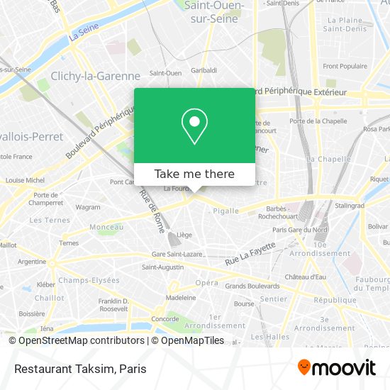 Restaurant Taksim map