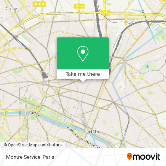 Montre Service map