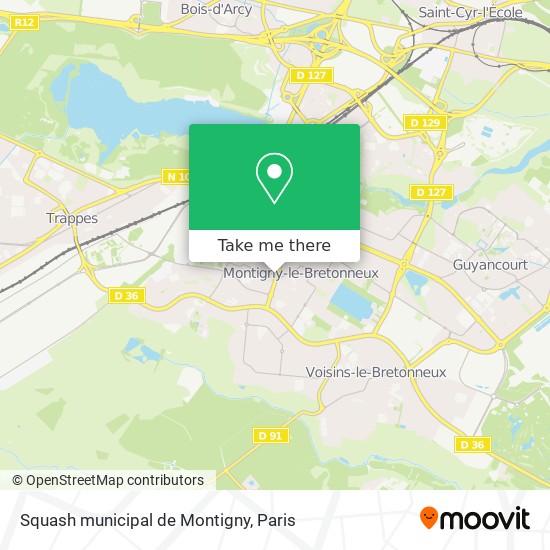 Squash municipal de Montigny map