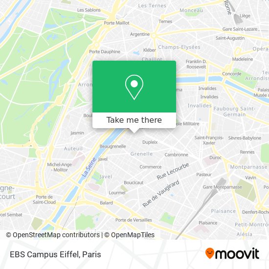 Mapa EBS Campus Eiffel