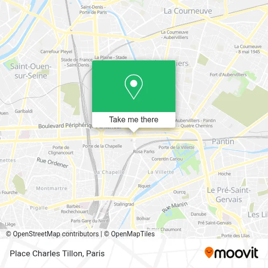 Place Charles Tillon map