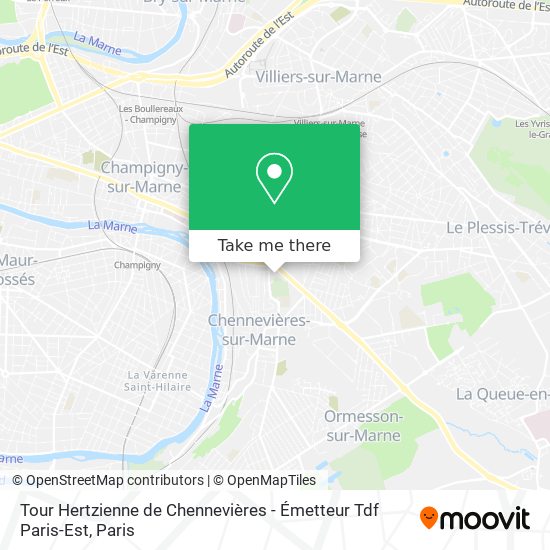 Tour Hertzienne de Chennevières - Émetteur Tdf Paris-Est map