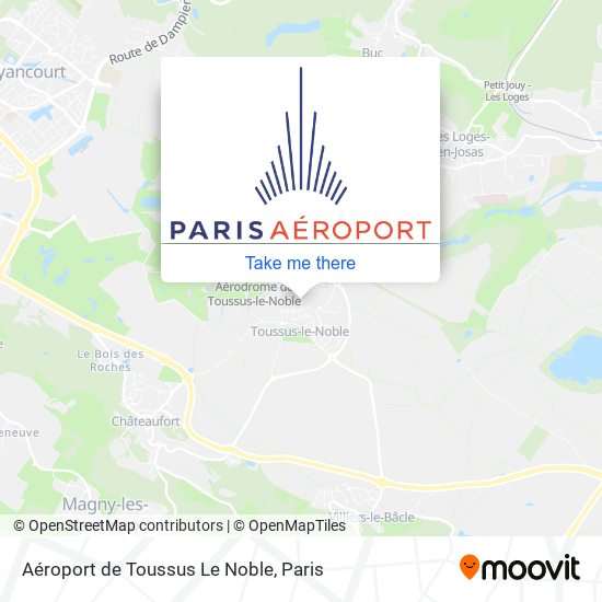 Mapa Aéroport de Toussus Le Noble