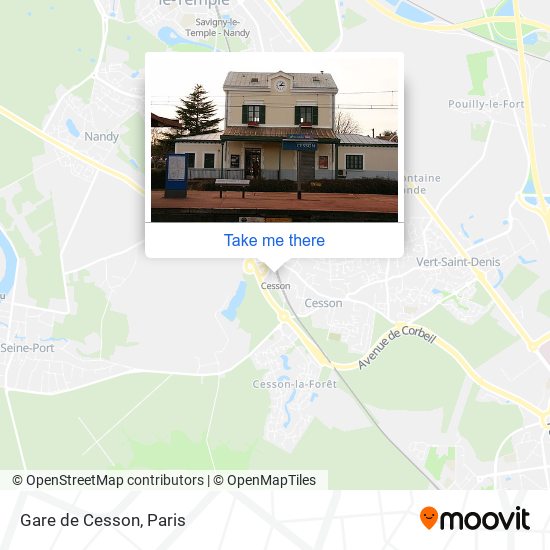 Gare de Cesson map