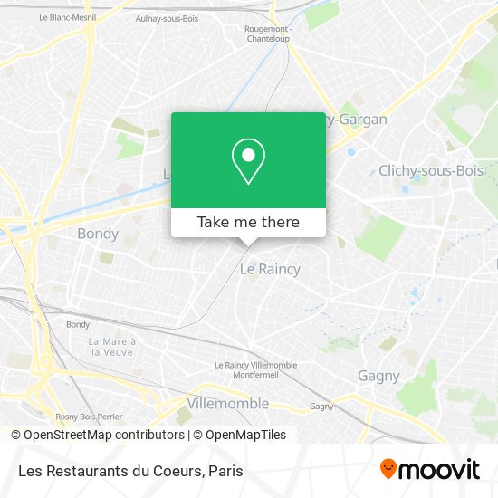 Les Restaurants du Coeurs map