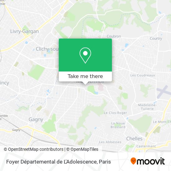 Foyer Départemental de L'Adolescence map