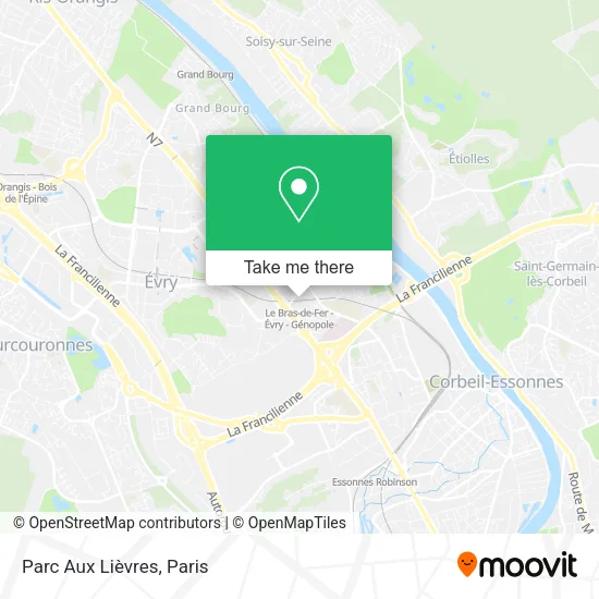 Mapa Parc Aux Lièvres
