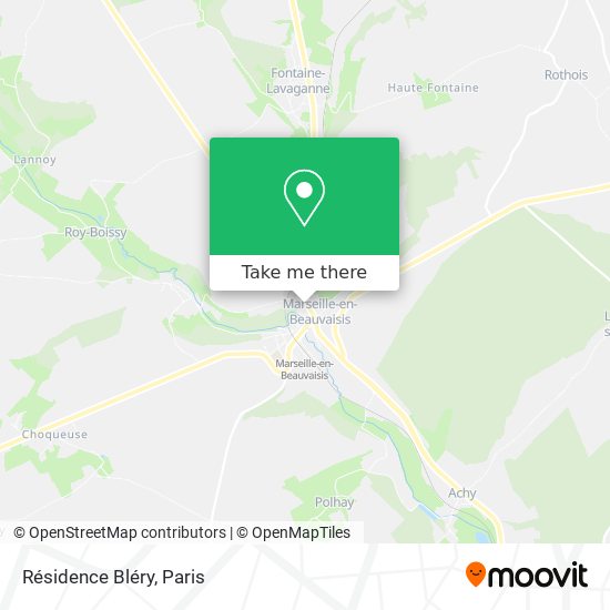 Résidence Bléry map