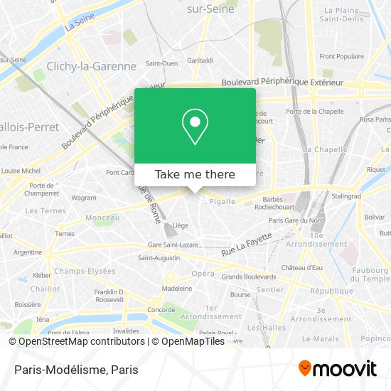 Paris-Modélisme map