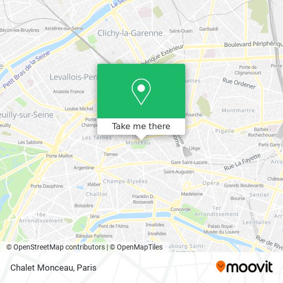 Mapa Chalet Monceau