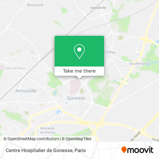 Mapa Centre Hospitalier de Gonesse