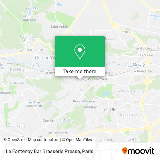 Mapa Le Fontenoy Bar Brasserie Presse